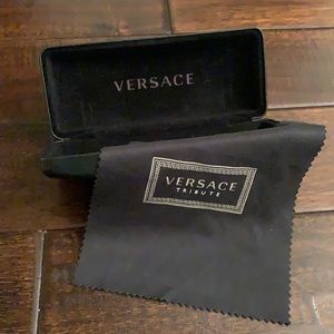 Versace Glasses Case with Cleaning Cloth EUC